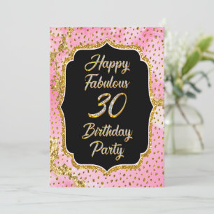 Inbjudan till partiet Lycklig Fabulous 30års födel