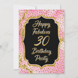Inbjudan till partiet Lycklig Fabulous 30års födel