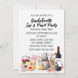 Inbjudan till partiet Paint & Sip Bachelorette