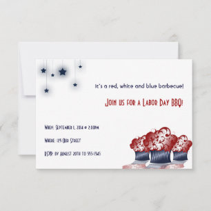 Inbjudan till partiet Patriotic Cupkaka Labor Day