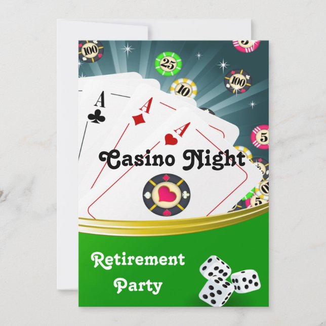 Inbjudan till partiet Pension i Casino Natt (Framsida)