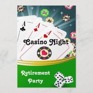 Inbjudan till partiet Pension i Casino Natt