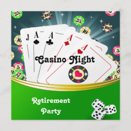Inbjudan till partiet Pension i Casino Natt