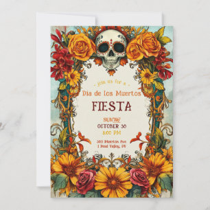 💀 inbjudan till partiet Ro Watercolor Día de Muer
