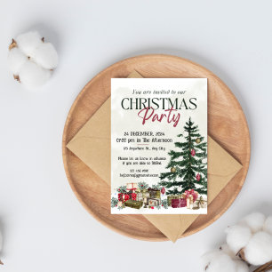 Inbjudan till partiet Rustic Julgran