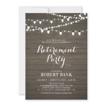 Inbjudan till partiet Rustic Wood & Ljus Pension