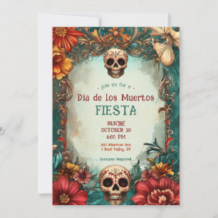 💀 inbjudan till partiet Watercolor Día de Muertos