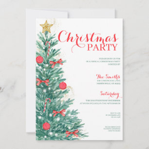 Inbjudan till Party-Eleganten för vattenfärgen Trä