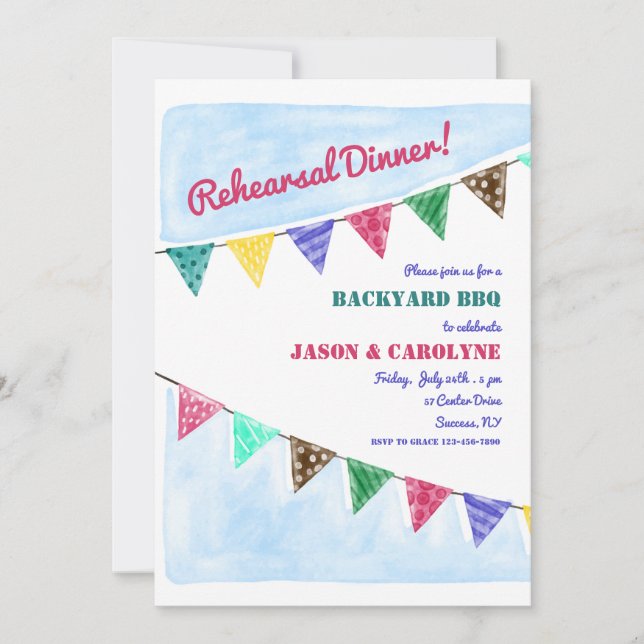 Inbjudan till party Flaggor (Framsida)