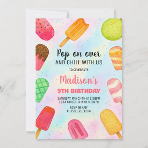 Inbjudan till Party-födelsedagen för kute-populati