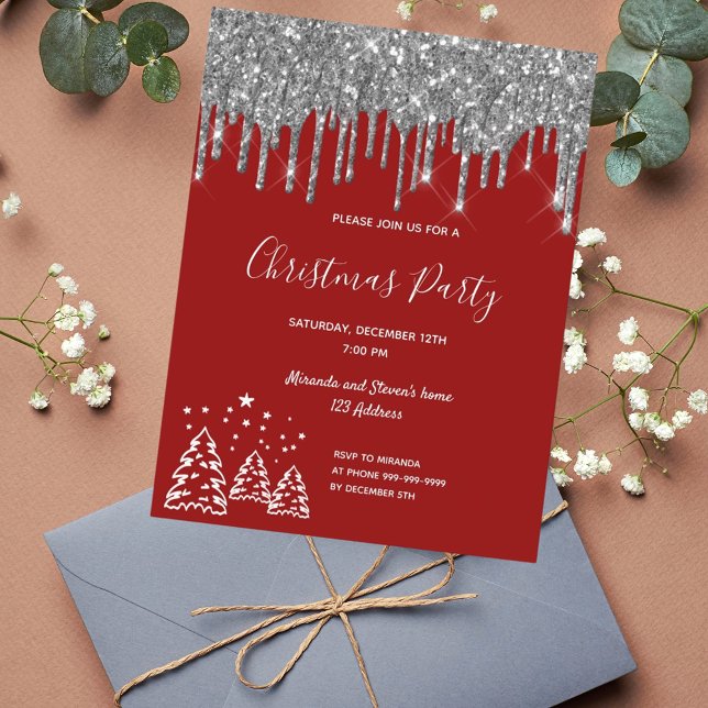 Inbjudan till party-glitter-silver (Skapare uppladdad)