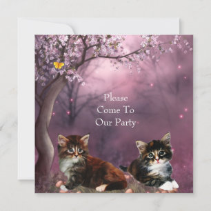 Inbjudan till Party Kittens Cats Enchanted