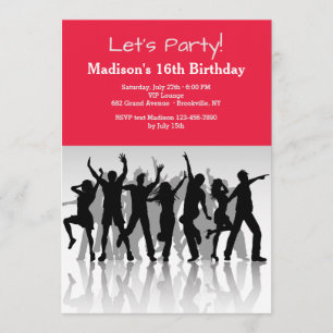 Inbjudan till party People Silhouettes
