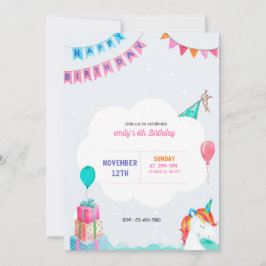 Inbjudan till party Rosa-pjäser på födelsedagen