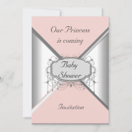 Inbjudan till Party Rosa Silver Baby Shower