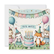 Inbjudan till party-sällskapsdjur på födelsedagen