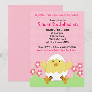 Inbjudan till Påsk Baby Shower Little Chick
