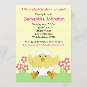 Inbjudan till Påsk Baby Shower Little Chick