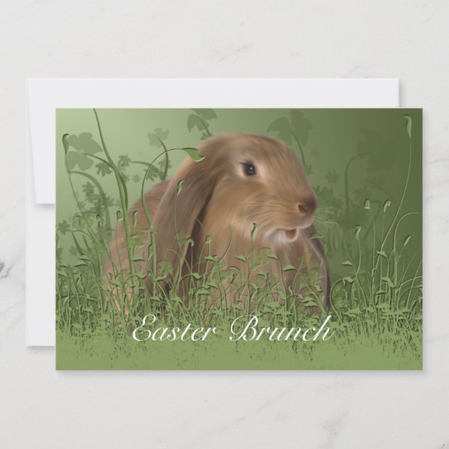 Inbjudan till Påsk Brown Rabbit Brunch (Framsida)