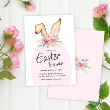 Inbjudan till påsk Brunch Bunny