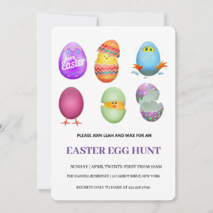 Inbjudan till påsk Brunch Egg Hunt