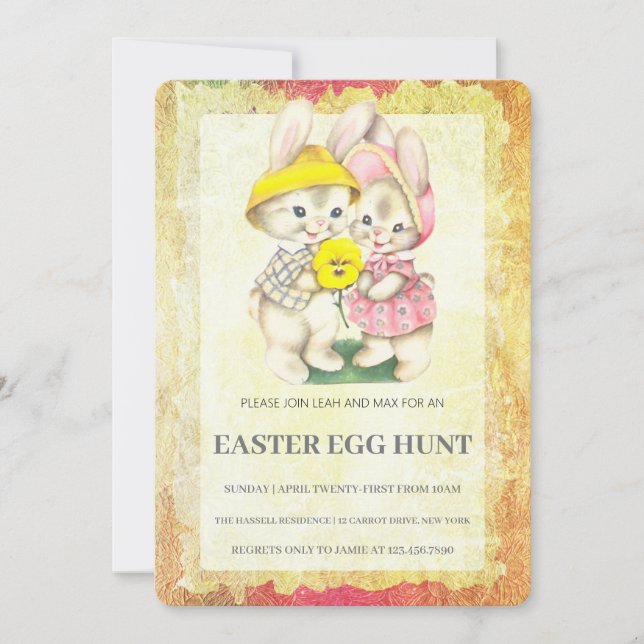 Inbjudan till påsk Brunch Egg Hunt (Framsida)