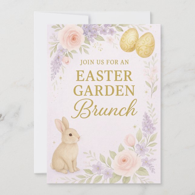 Inbjudan till påsk Garden Brunch | Blommigt av lyx (Framsida)