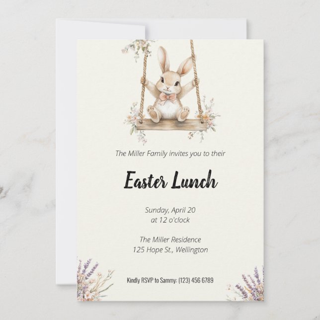 Inbjudan till Påsk Lunch (Framsida)