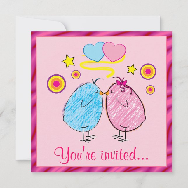 Inbjudan till Påsk-middagen med Chickar för Teckna (Framsida)