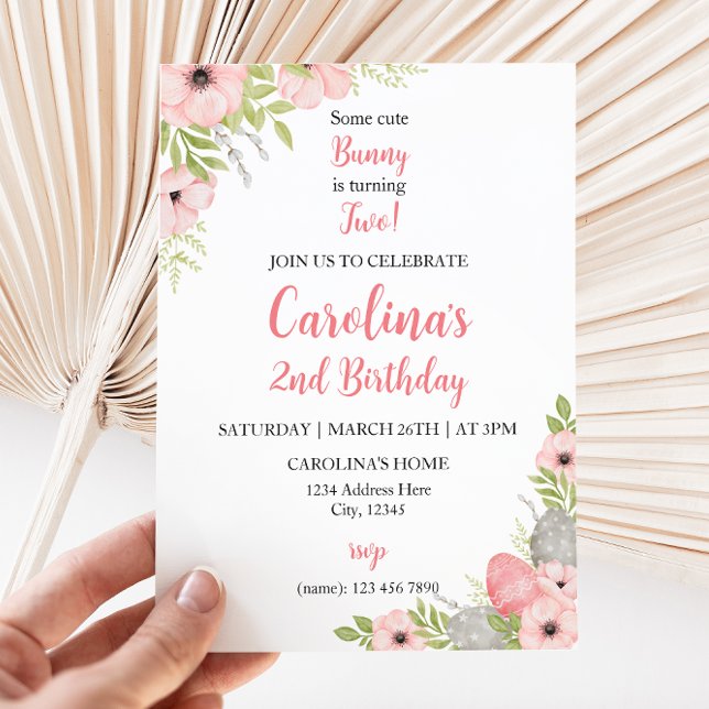 Inbjudan till påsk på födelsedagen (Skapare uppladdad)