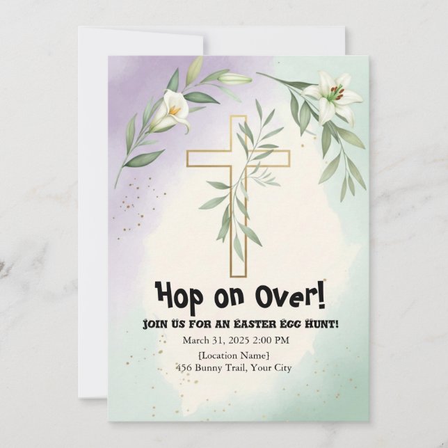 Inbjudan till Påskägg Hunt (Framsida)