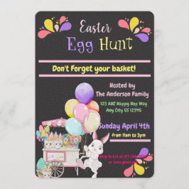 Inbjudan till påskägget Hunt Chalkboard