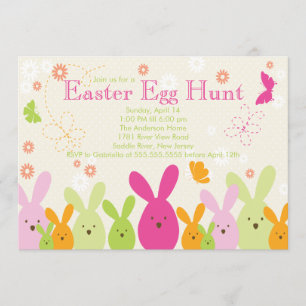 Inbjudan till Påskhare Egg Hunt Påsk Party