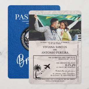 Inbjudan till passbröllop i Royal Blue Brasilien