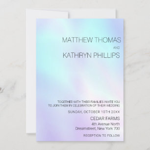 Inbjudan till Pastel Lila Blue Wedding