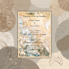 Inbjudan till pastel Wildblomsbröllop