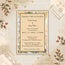 Inbjudan till pastel Wildblomsbröllop