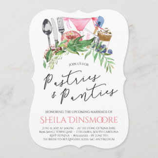Inbjudan till pastorn & Panties Lingerie Shower 5x