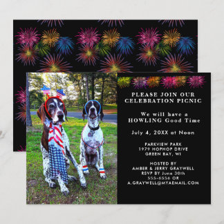 Inbjudan till Patriotic Firande Picnic Party Hunda