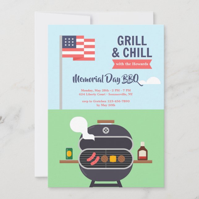 Inbjudan till Patriotic Grill och Chill (Framsida)