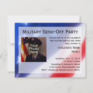 Inbjudan till Patriotic Photo Military Send Party