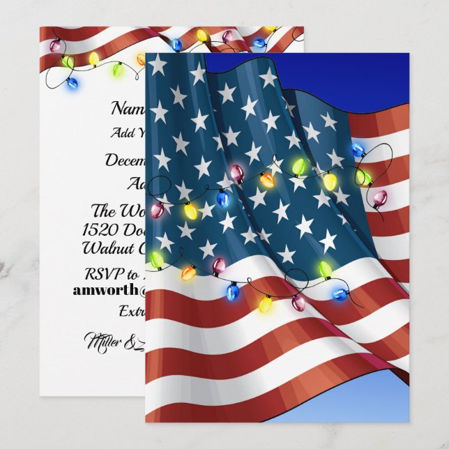 Inbjudan till patriotisk Helgdag (Fram/baksida)