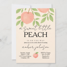 Inbjudan till Peach Baby Shower