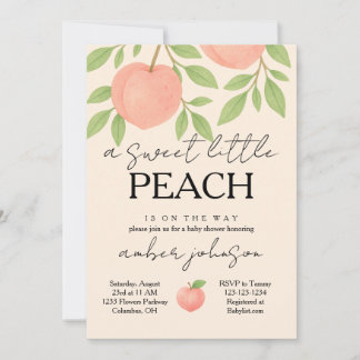 Inbjudan till Peach Baby Shower