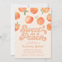 Inbjudan till Peach Baby Shower | Peach