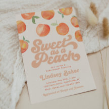 Inbjudan till Peach Baby Shower | Peach