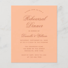 Inbjudan till Peach & Brown Budget Rehearsal Midda