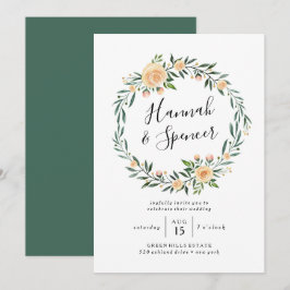 Inbjudan till Peach Ro Wandebröllop