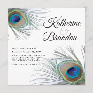 Inbjudan till Peacock Wedding