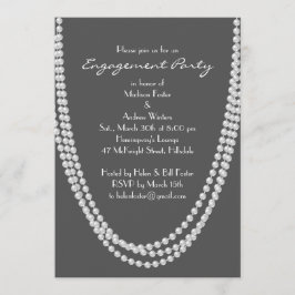 Inbjudan till Pearl-Förlovningsfest 1920 - grått